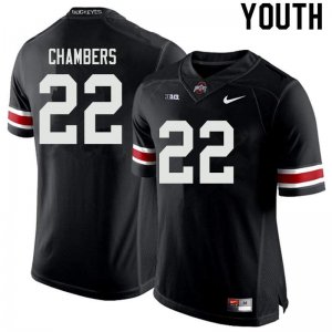 NCAA Ohio State Buckeyes Youth #22 Steele Chambers Black Nike Football College Jersey TZF0145WK